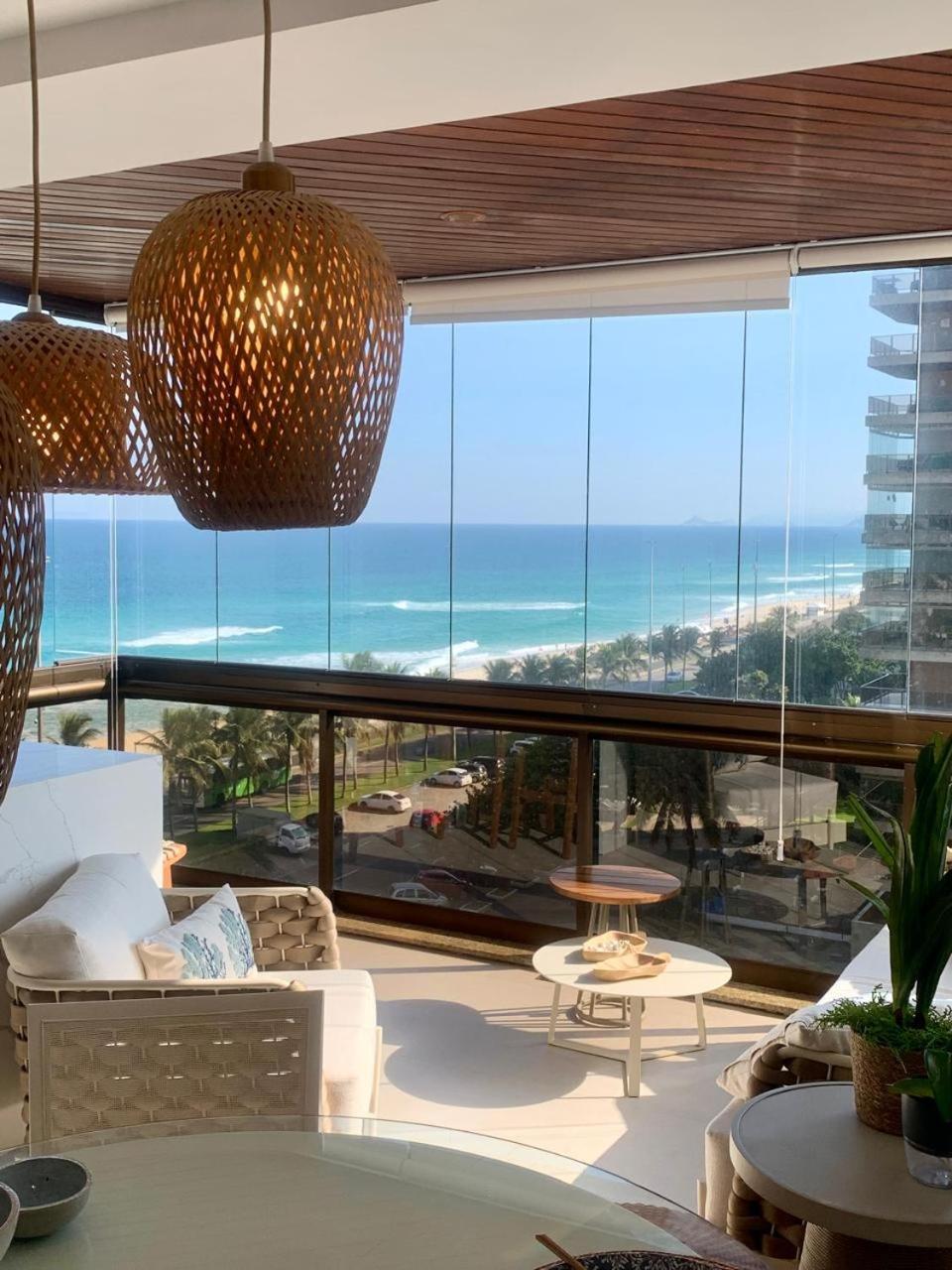 Lindo Apto No Melhor Lugar Da Barra Da Tijuca! Com Uma Vista De Tirar O Folego, Frente Para O Mar! Totalmente Equipado E Decorado Ao Lado Dos Melhores Hoteis E Quiosques Da Barra! Portaria 24H, Piscina, Sauna, Jacuzzi, Academia, Garagem, Wi-Fi, Lavan Rio de Janeiro Dış mekan fotoğraf